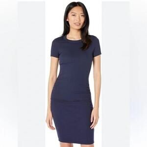 Women Michael Stars Katie Short Sleeve Dress Blue Size MEDIUM T-shirt Dress